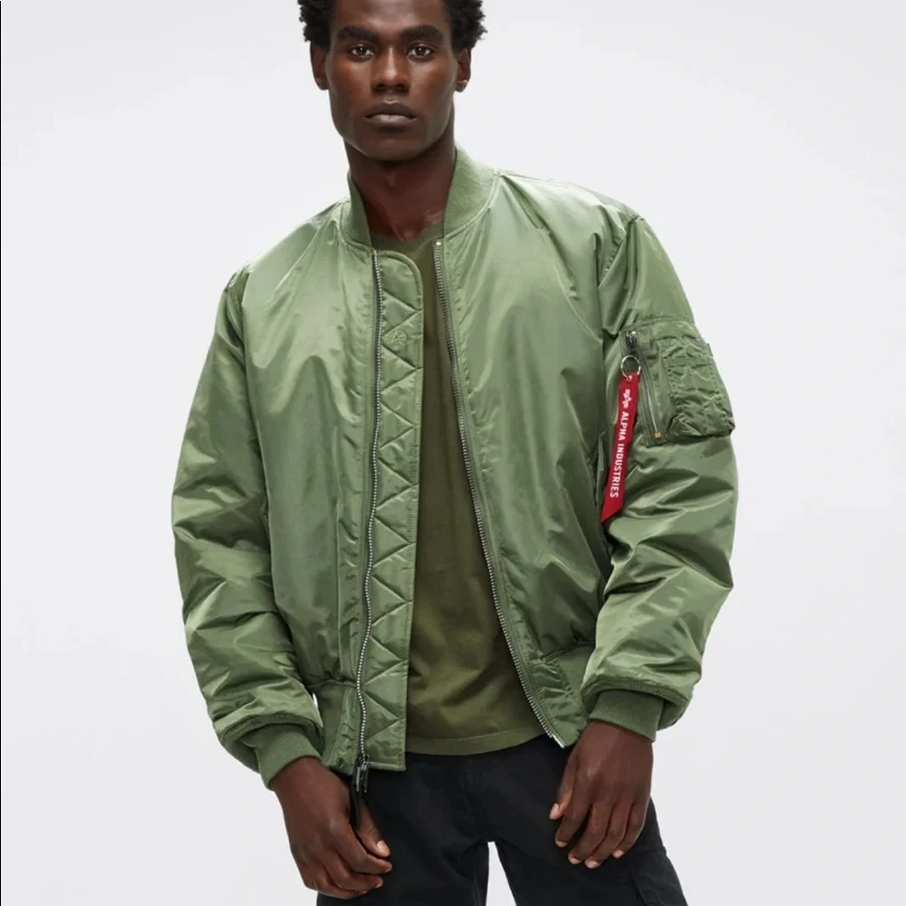 ALPHA INDUSTRIES MA-1 REVERSIBLE BOMBER JACKET 🔥 - Picture 2 of 16
